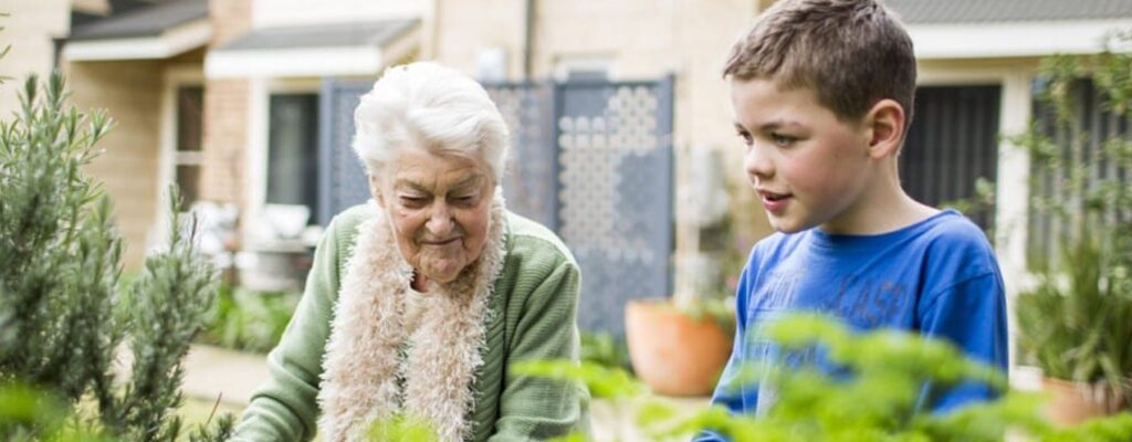 child-care-in-aged-care Child and old age care